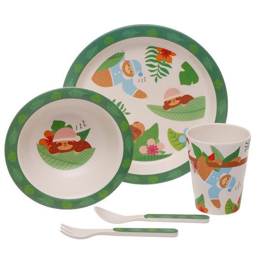 Sloth Bamboo Eco Friendly Tableware Set