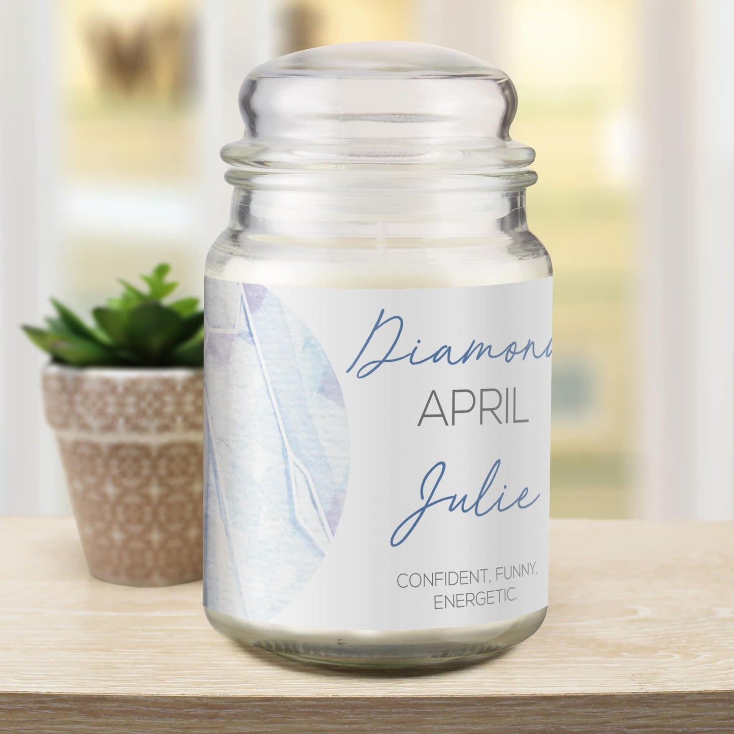 Personalised Birthstone Candle Jar