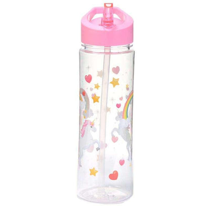 Unicorn Water Bottle with Flip Straw 500ml - Myhappymoments.co.uk