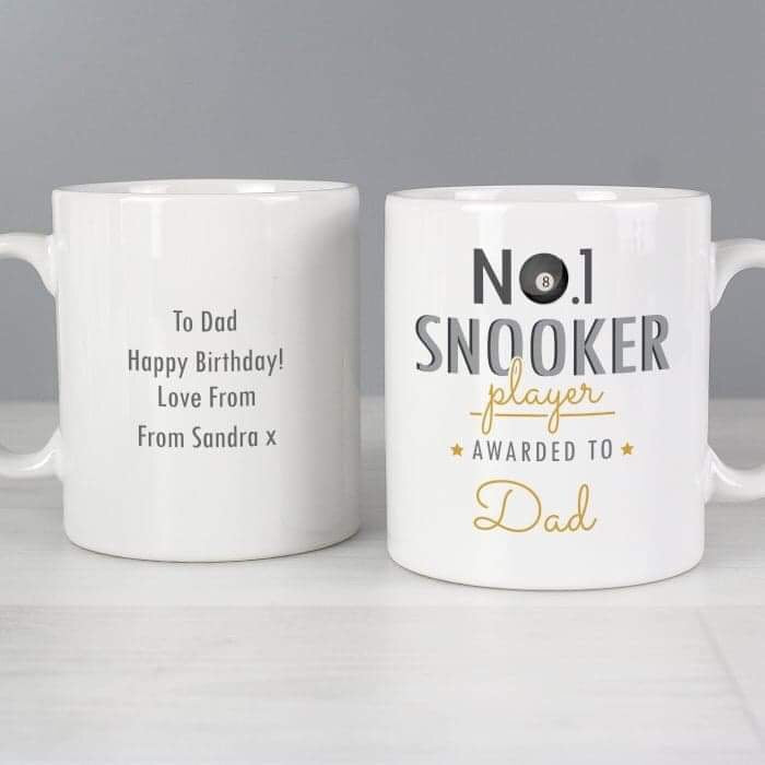 Personalised No.1 Snooker Fan Mug - Myhappymoments.co.uk