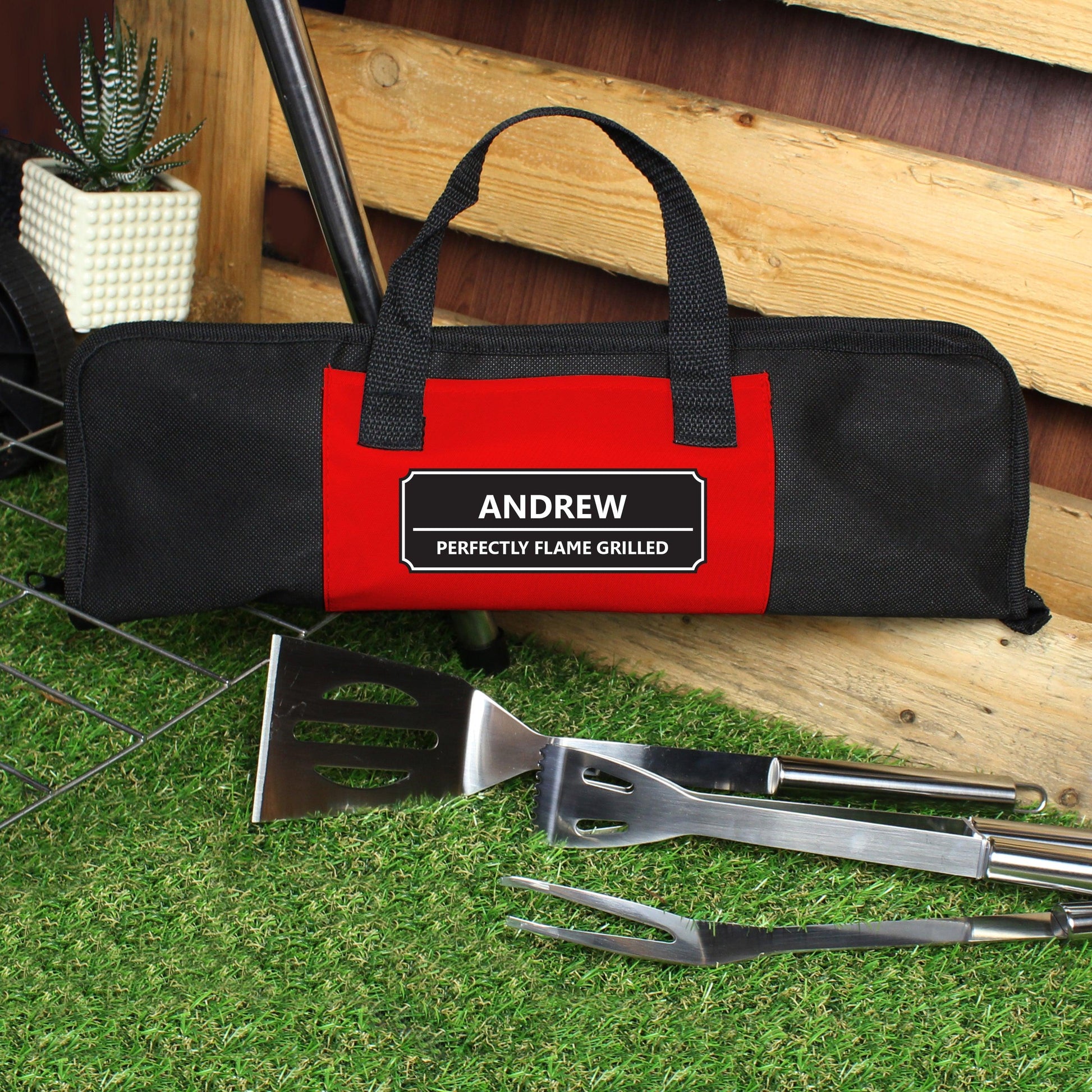 Personalised Stainless Steel BBQ Kit