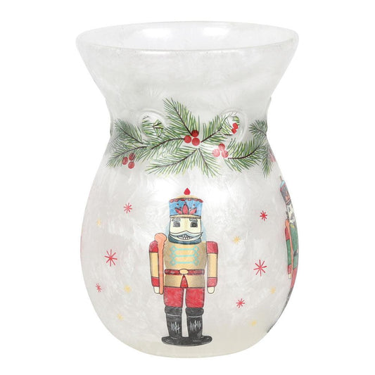 15.5cm Nutcracker Christmas Glass Oil Burner