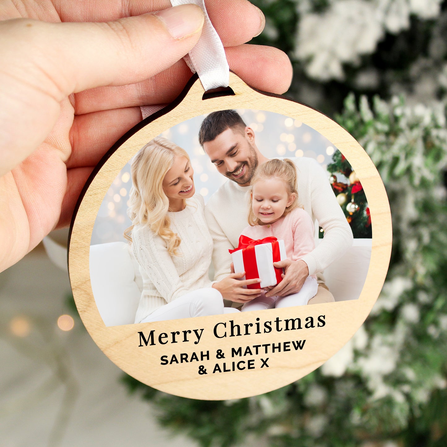 Personalised Photo Upload Christmas Decoration