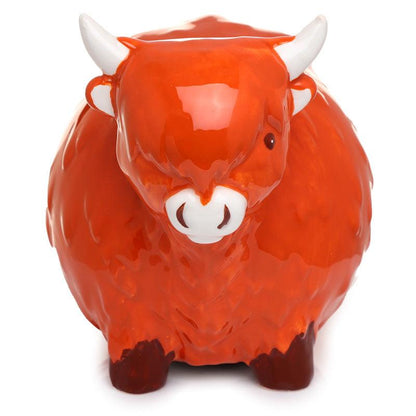 Highland Coo Cow Money Box