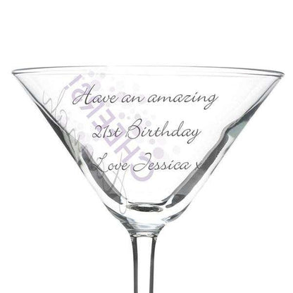 Personalised Cheers Celebration Cocktail Glass - Myhappymoments.co.uk