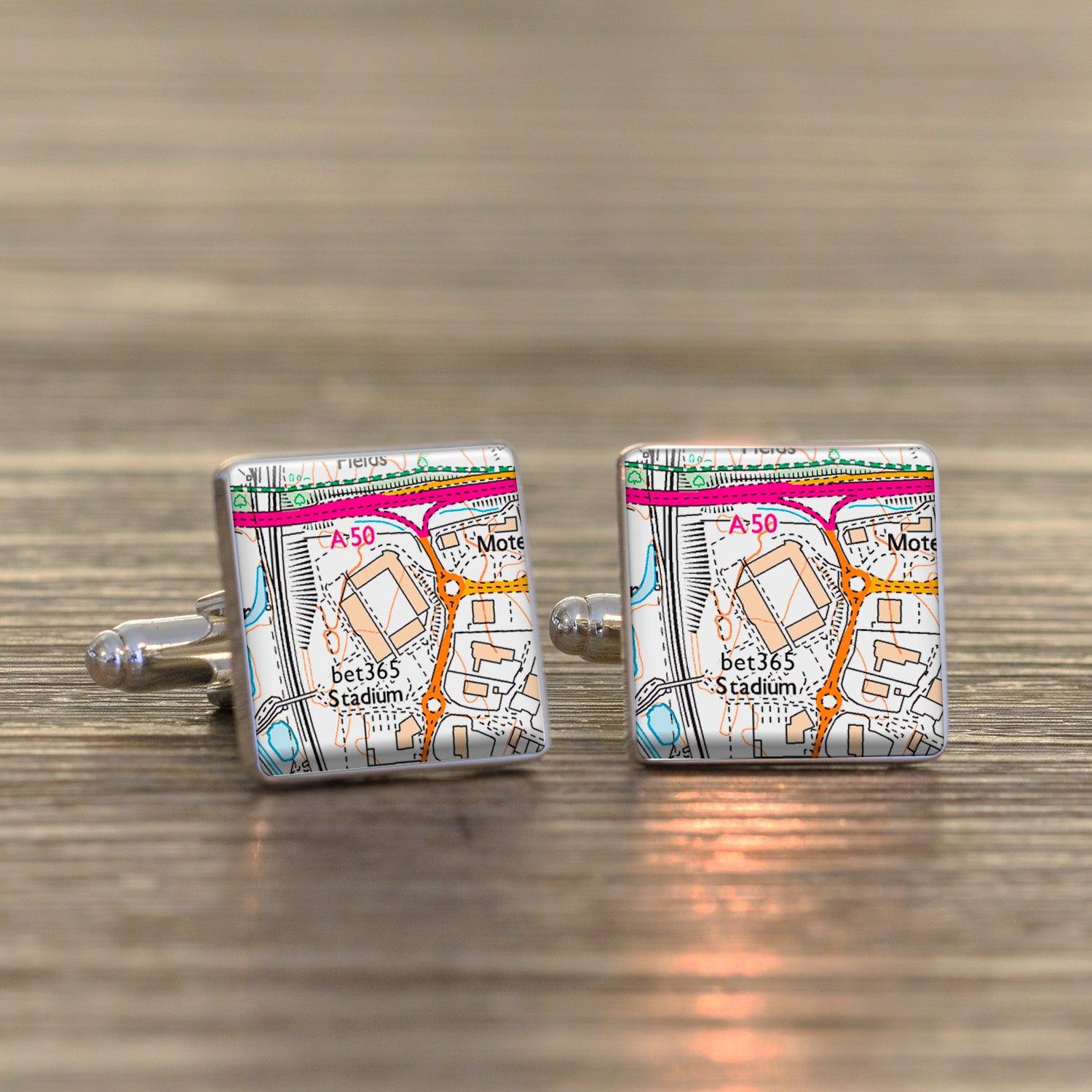 Football Stadium Map Cufflinks