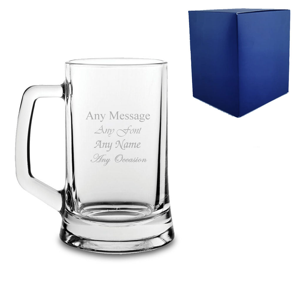 Personalised Engraved 14oz Tankard Beer Glass