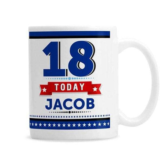 Personalised Birthday Age Male Mug - Myhappymoments.co.uk