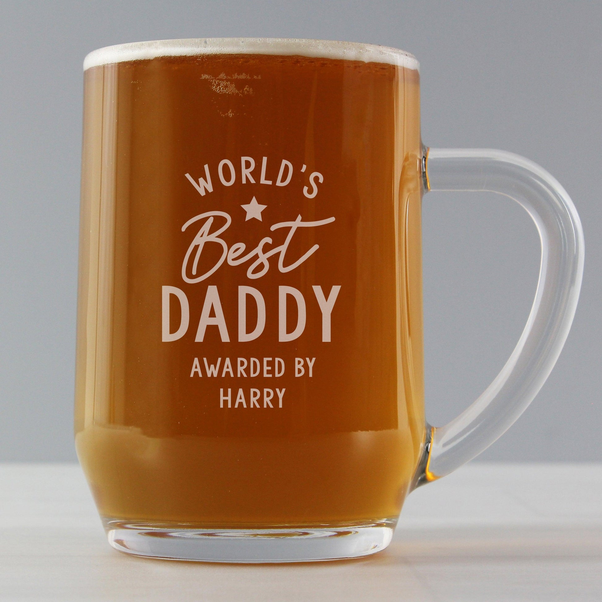 Personalised 'Worlds Best' Glass Tankard