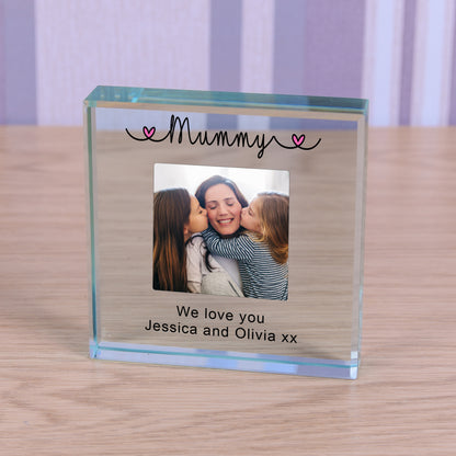 Personalised Photo Glass Token - Mummy