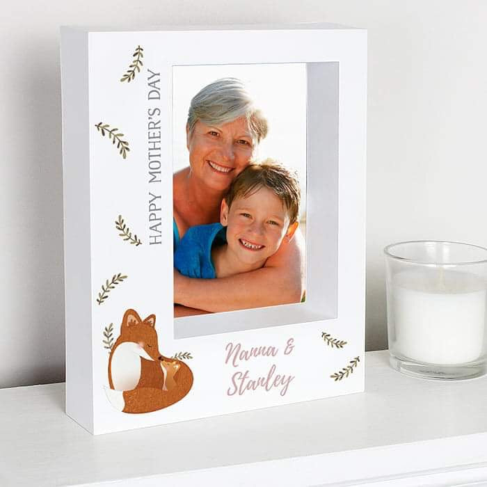 Personalised Mummy and Me Fox Box Photo Frame 5x7 - Myhappymoments.co.uk