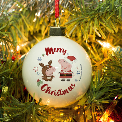 Personalised Peppa Pig & George Pig Bauble