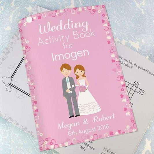 Personalised Wedding Activity Book for Girls - Myhappymoments.co.uk