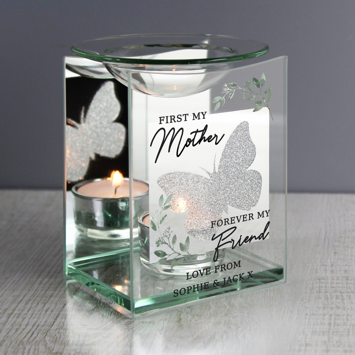 Personalised 'First My Mother' Butterfly Oil Burner