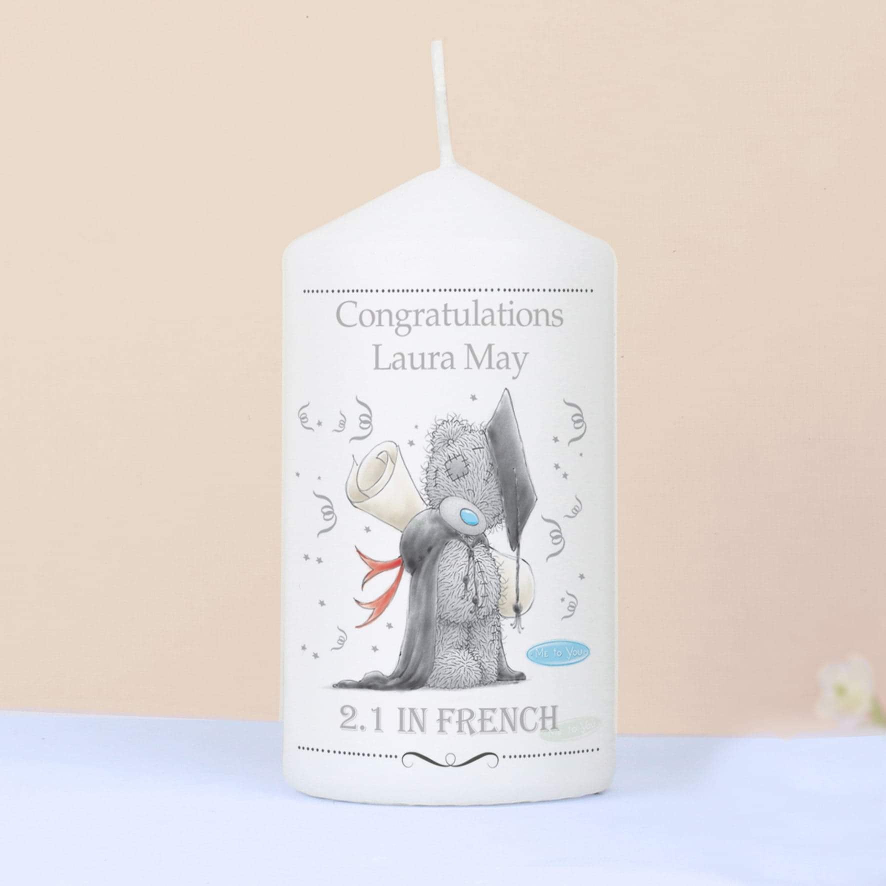 Personalised Me to You Graduation Candle from Pukkagifts.uk