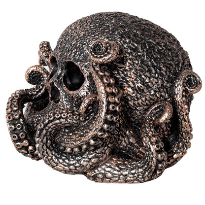 Bronze Skull Octopus Ornament