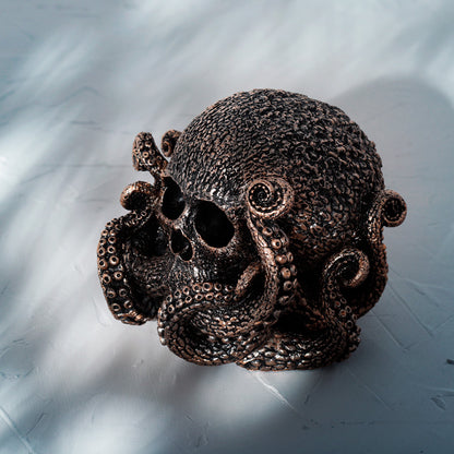 Bronze Skull Octopus Ornament