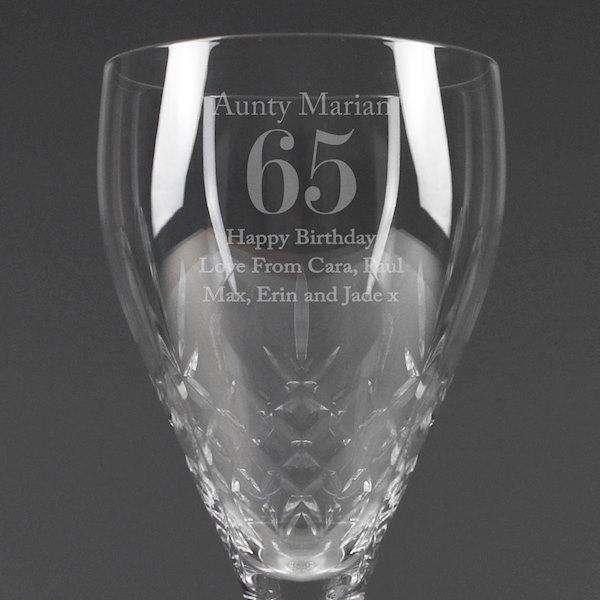 Personalised Special Occasion Cut Crystal Wine Glass - Myhappymoments.co.uk