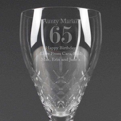 Personalised Special Occasion Cut Crystal Wine Glass - Myhappymoments.co.uk