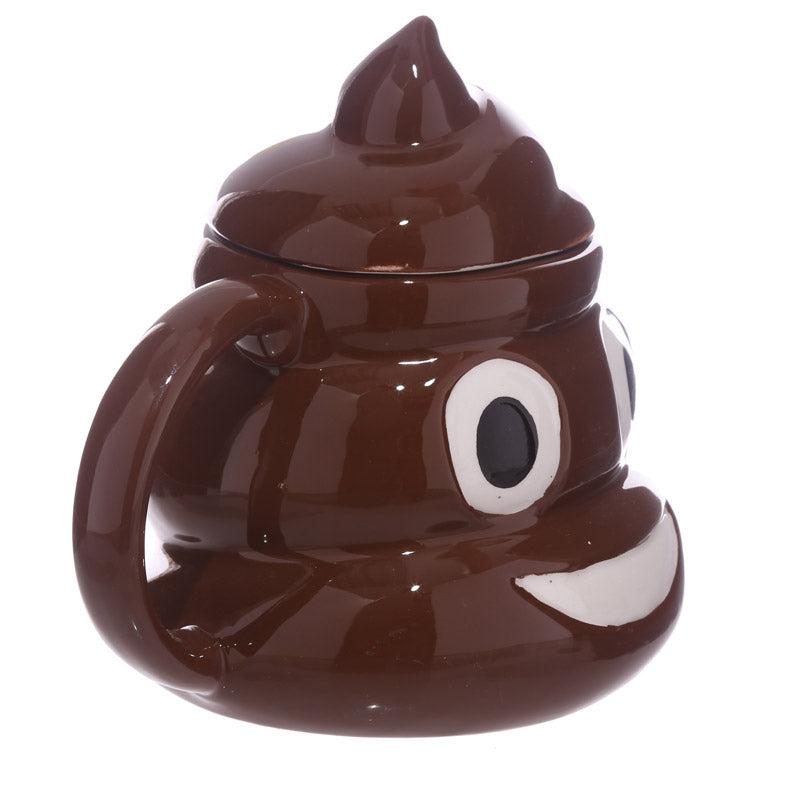 Novelty Poo Shaped Mug With Lid - Myhappymoments.co.uk