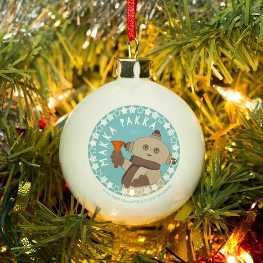 Personalised In The Night Garden Makka Pakka Snowtime Christmas Bauble