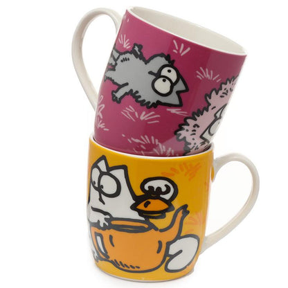 Simon's Cat Set of 2 Porcelain Mugs