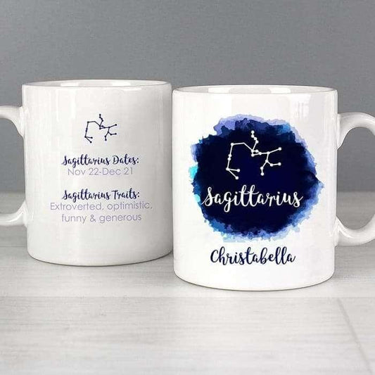 Personalised Sagittarius Zodiac Star Sign Mug (November 22nd - December 21st) - Myhappymoments.co.uk