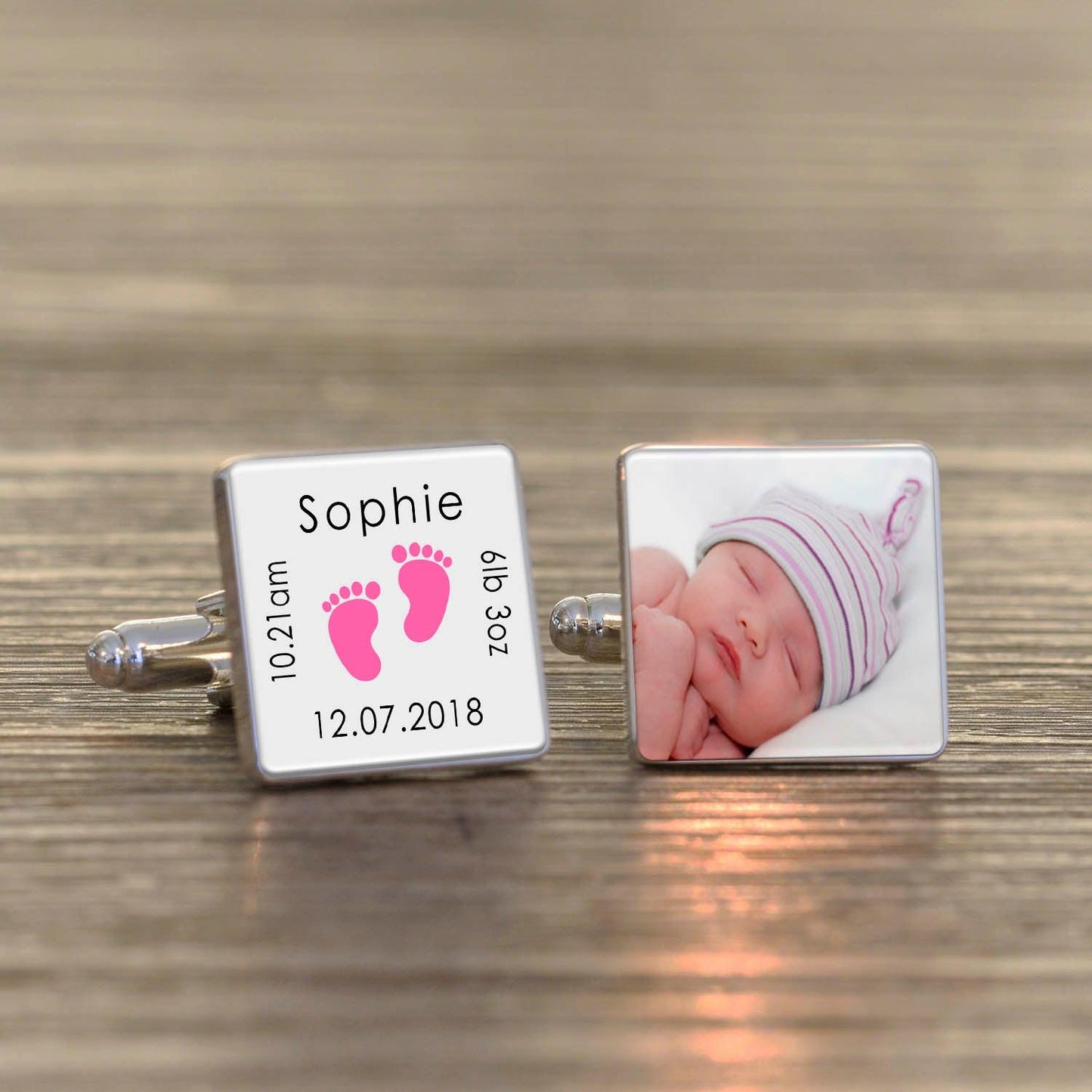 Personalised New Daddy Photo Cufflinks