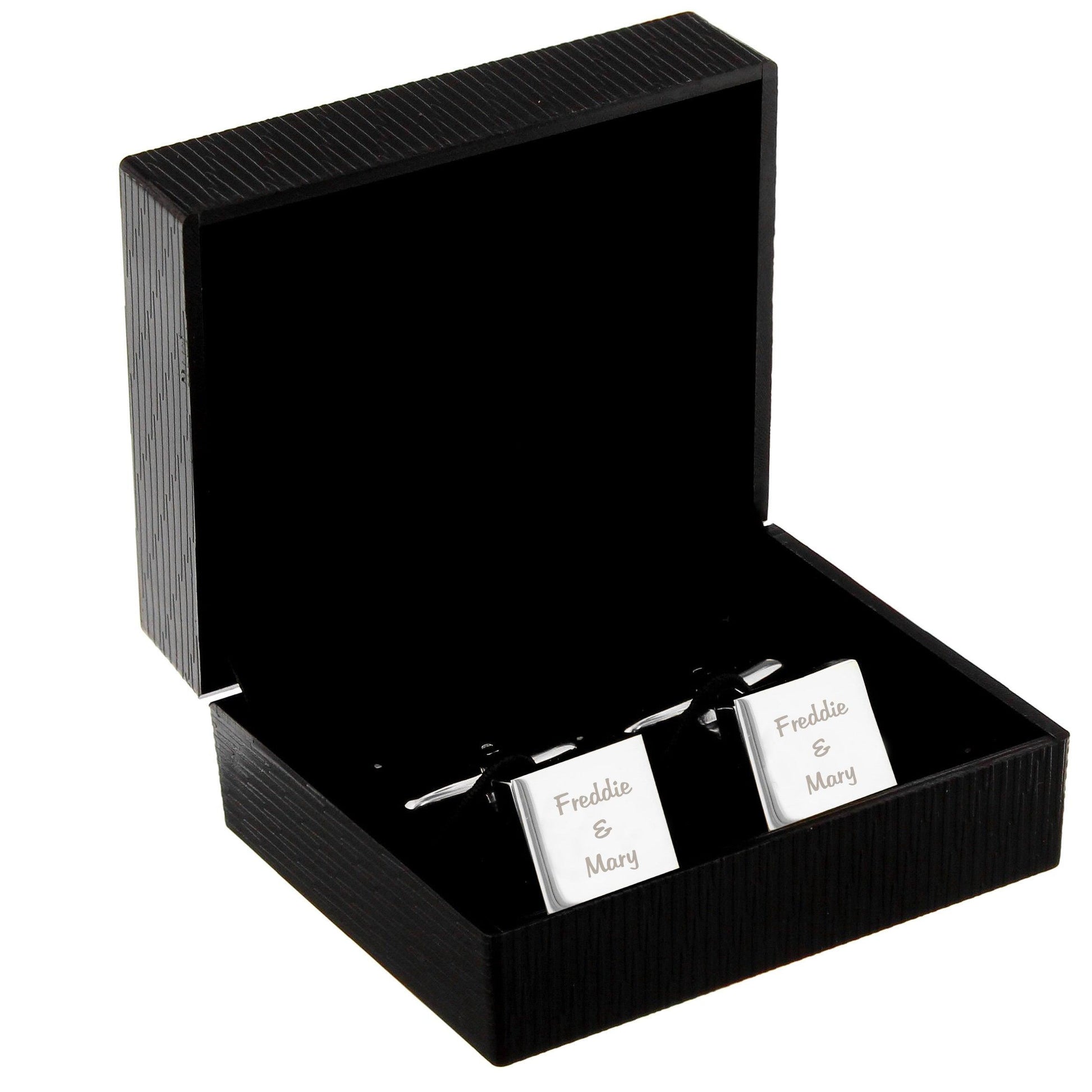 Personalised Square Cufflinks With Box - Myhappymoments.co.uk