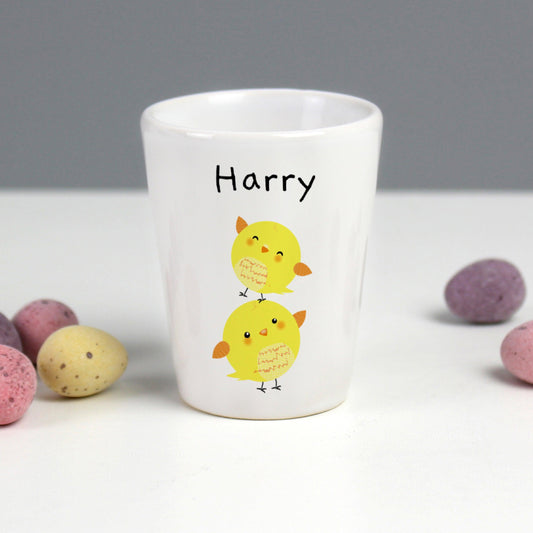 Personalised Easter Chicks Egg Cup