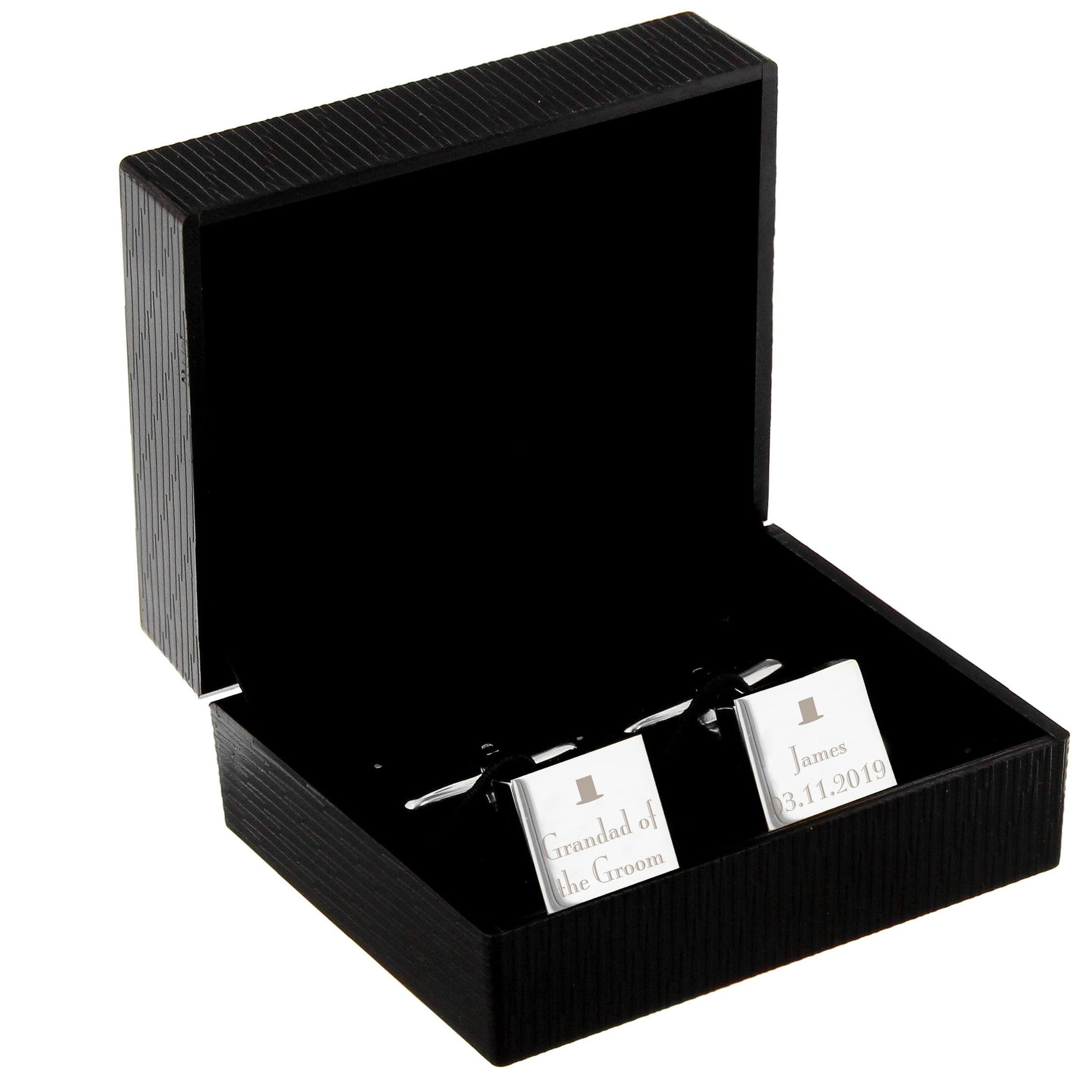 Personalised Wedding Any Role Square Cufflinks - Myhappymoments.co.uk