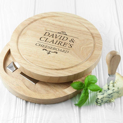 Personalised Couples Cheese Board Set