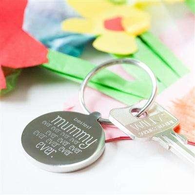 Personalised Bestest Mummy Ever Keyring - Myhappymoments.co.uk