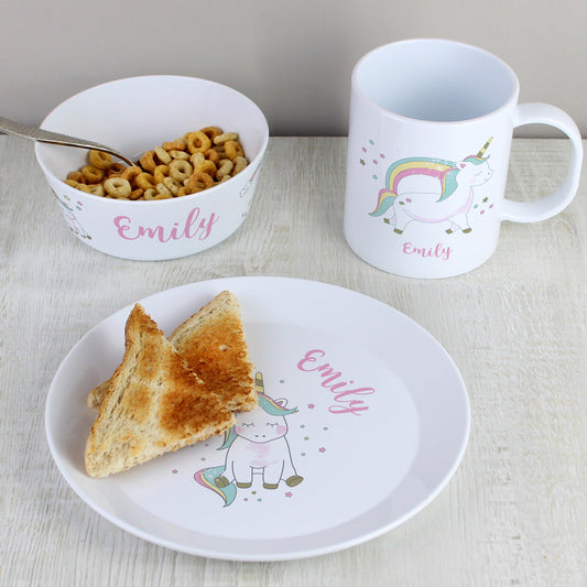 Personalised Unicorn Breakfast Set