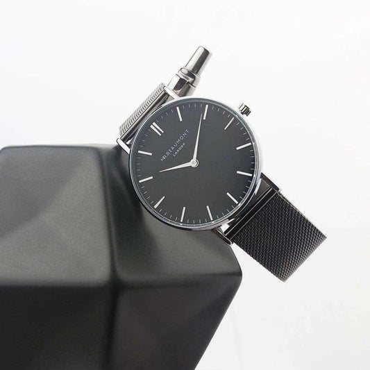 Engraved Men's Metallic Charcoal Grey Mr Beaumont Watch - Myhappymoments.co.uk