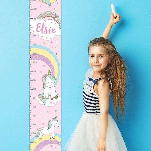 Personalised Baby Unicorn Height Chart - Myhappymoments.co.uk