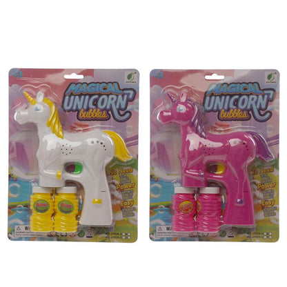 Flashing Unicorn Bubble Gun with Sound