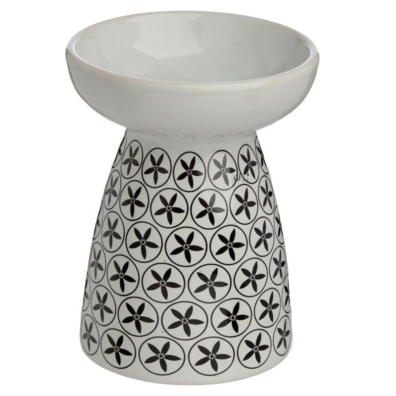 Ceramic Floral Design Ceramic Oil and Tart Burner