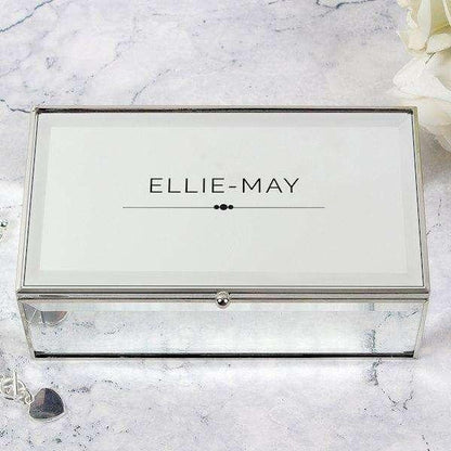 Personalised Classic Mirrored Jewellery Box - Myhappymoments.co.uk