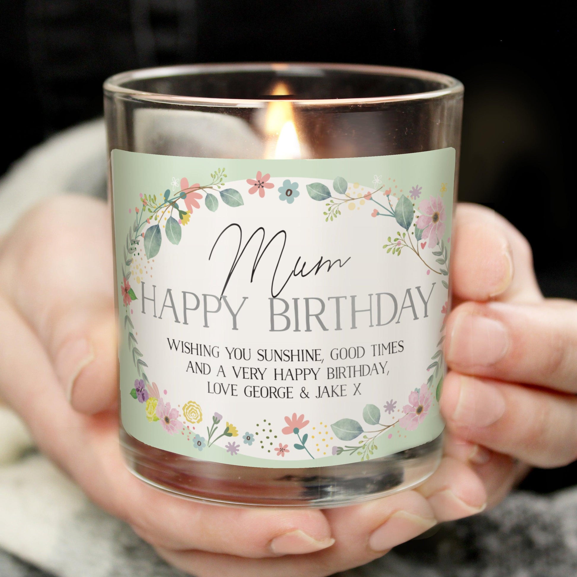 Personalised Spring Time Jar Candle