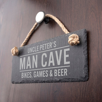 Personalised Slate Man Cave Sign