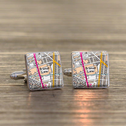 Football Stadium Map Cufflinks