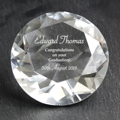 Personalised Diamond Paperweight