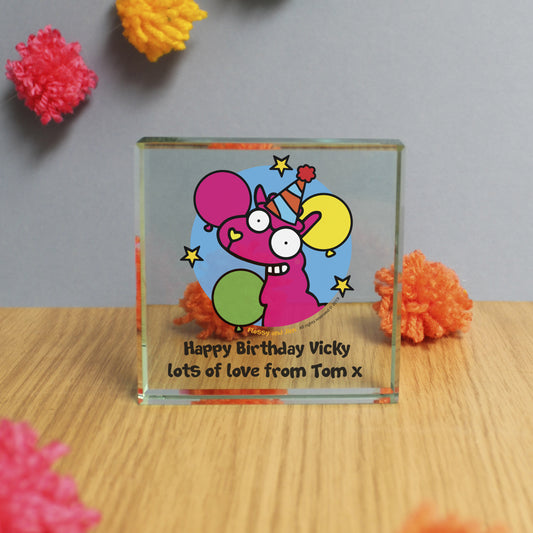 Personalised Llama Happy Birthday Jade Block