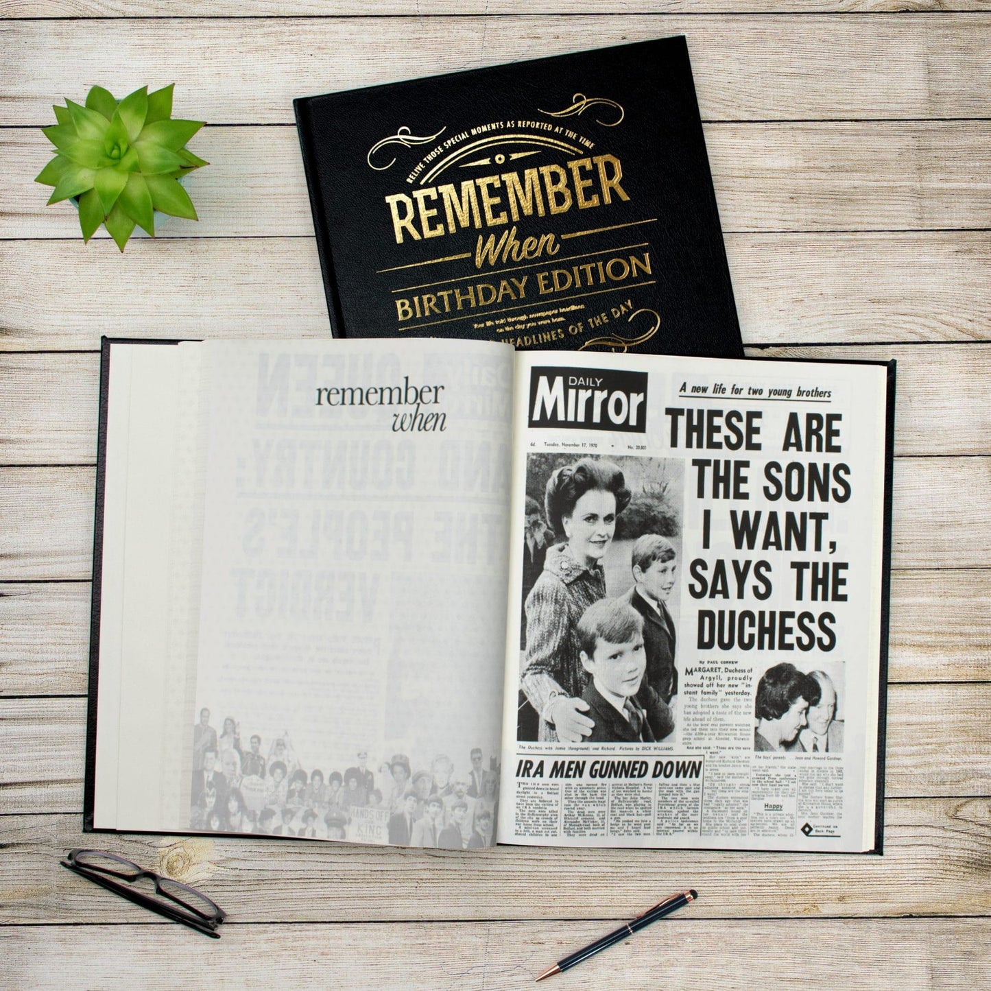 Personalised Birthday Newspaper Book - Myhappymoments.co.uk