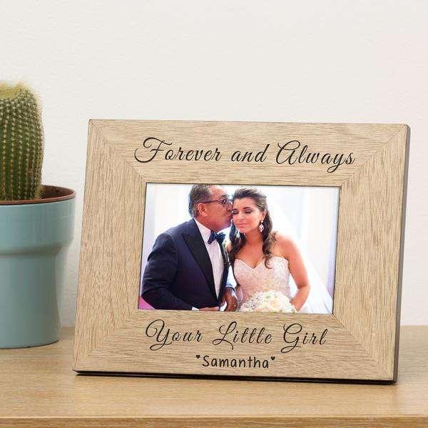 Personalised Forever and Always Your Little Girl Photo Frame 6x4 - Myhappymoments.co.uk