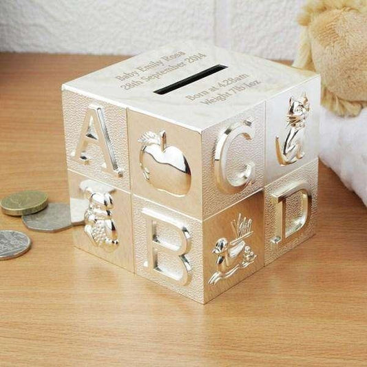 Personalised ABC Money Box - Myhappymoments.co.uk