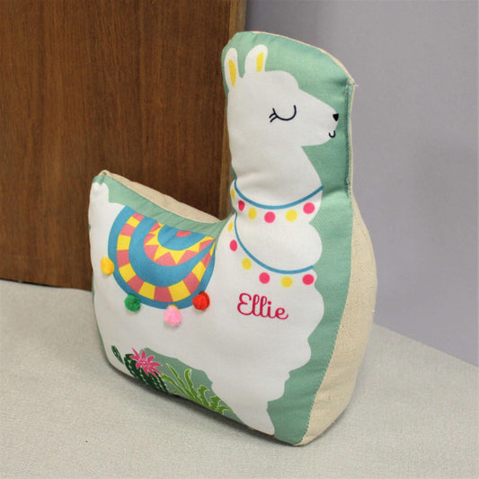 Personalised Green Llama Doorstop - Myhappymoments.co.uk