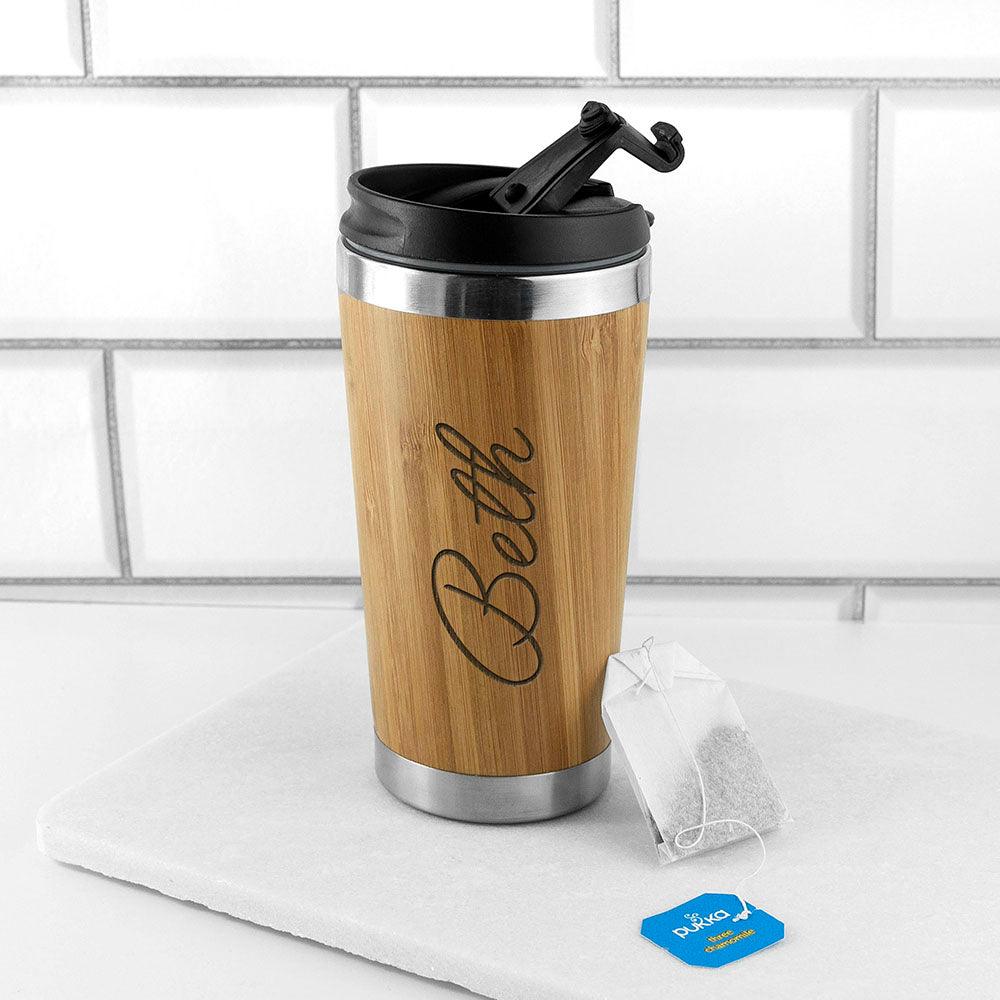 Personalised Bamboo Travel Mug