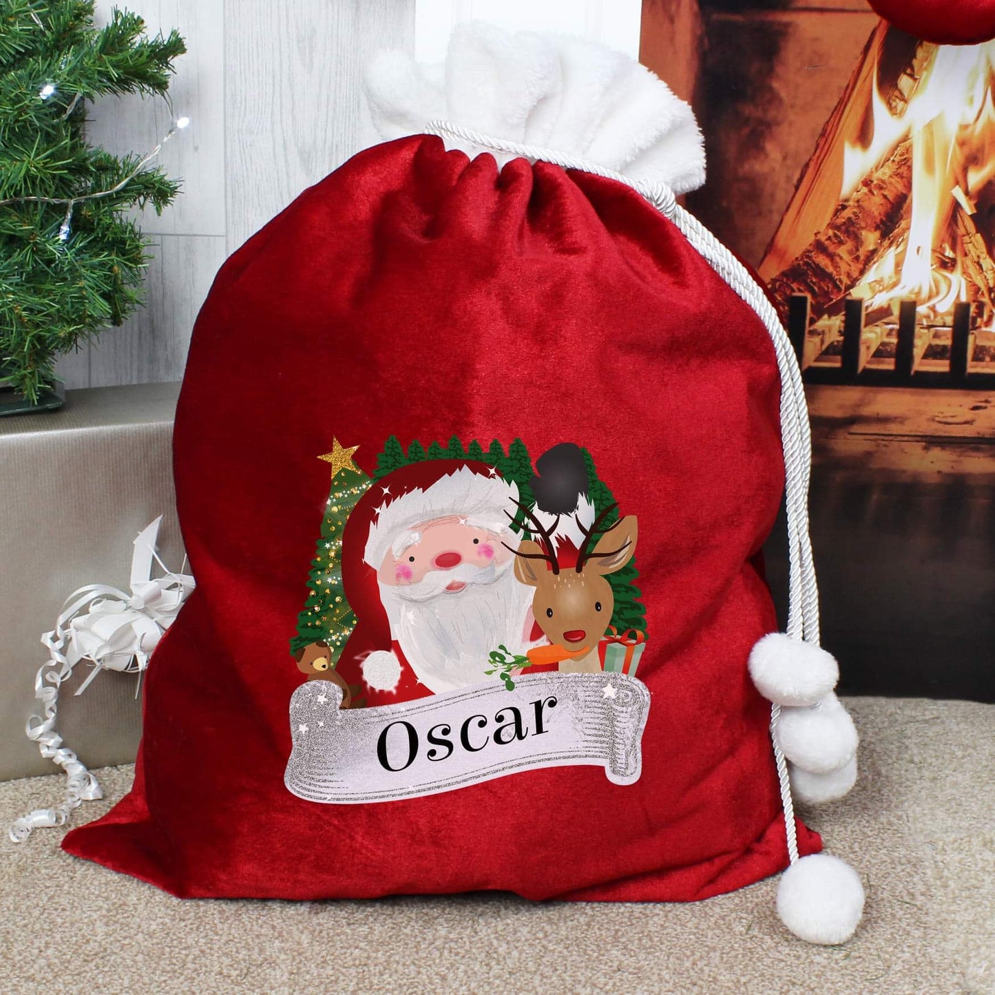 Personalised Red Christmas Santa Sack